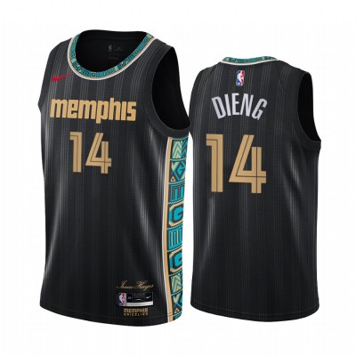 Nike Memphis Grizzlies #14 Gorgui Dieng Black Youth NBA Swingman 2020-21 City Edition Jersey